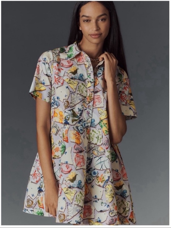 Anthropologie Dresses & Skirts - NWT Anthropologie The Pollie Short-Sleeve Swing Tunic Mini Dress M